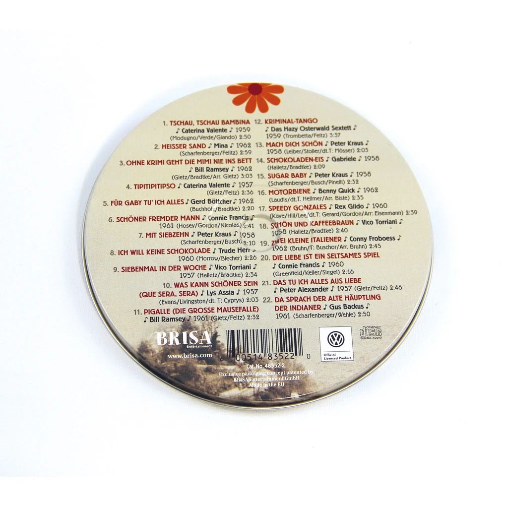 Volkswagen Deutsche Schlager Musik-CD in Metalldose