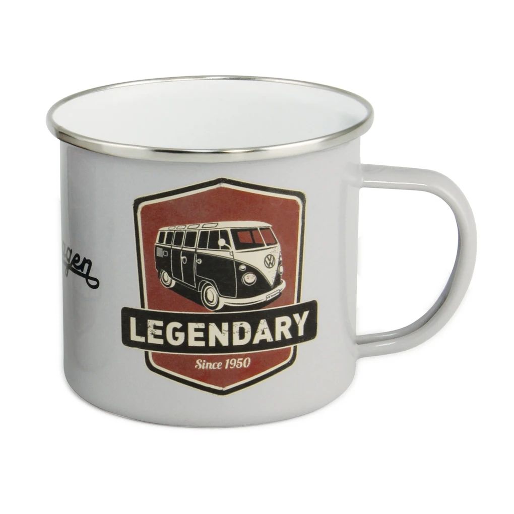 Volkswagen Bulli Kaffeebecher aus Emaille, 500ml