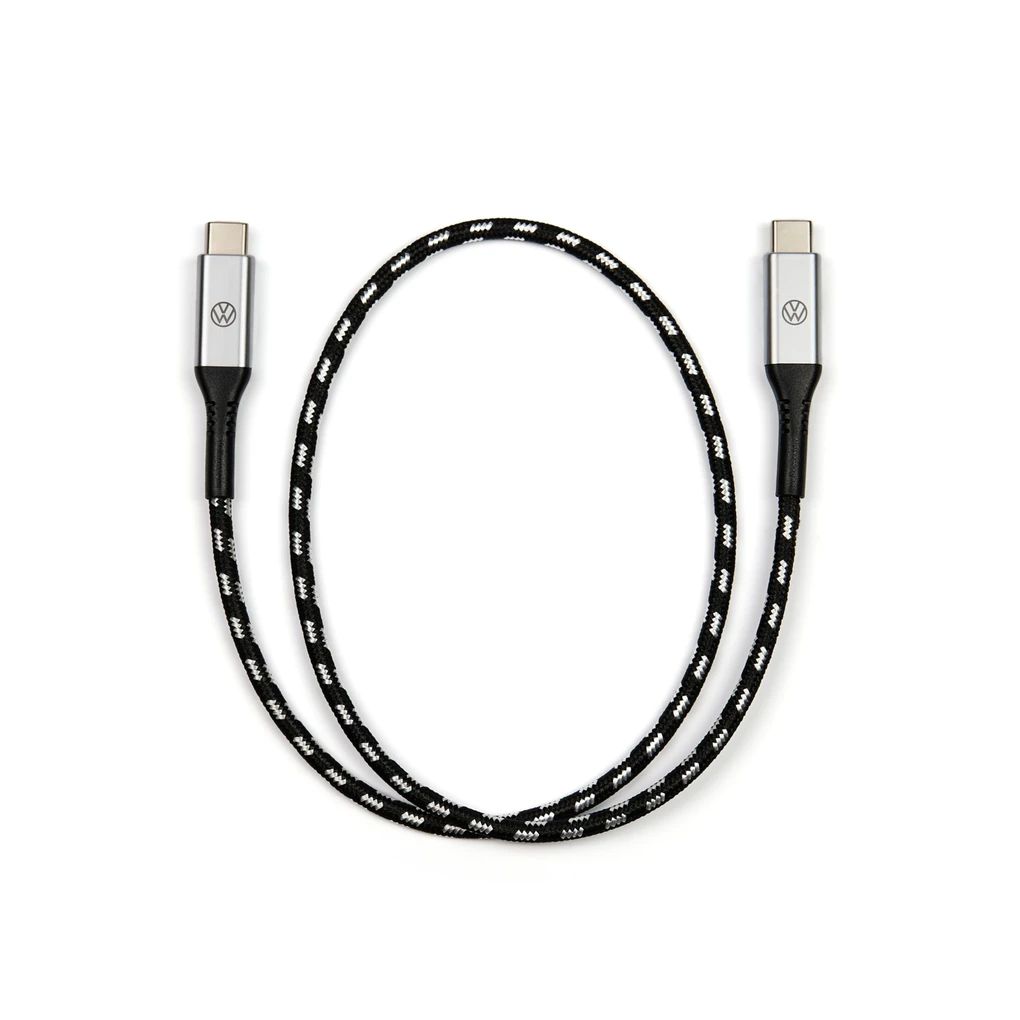 Volkswagen Original Anschlusskabel USB-C auf USB-C, Premium, 50 cm