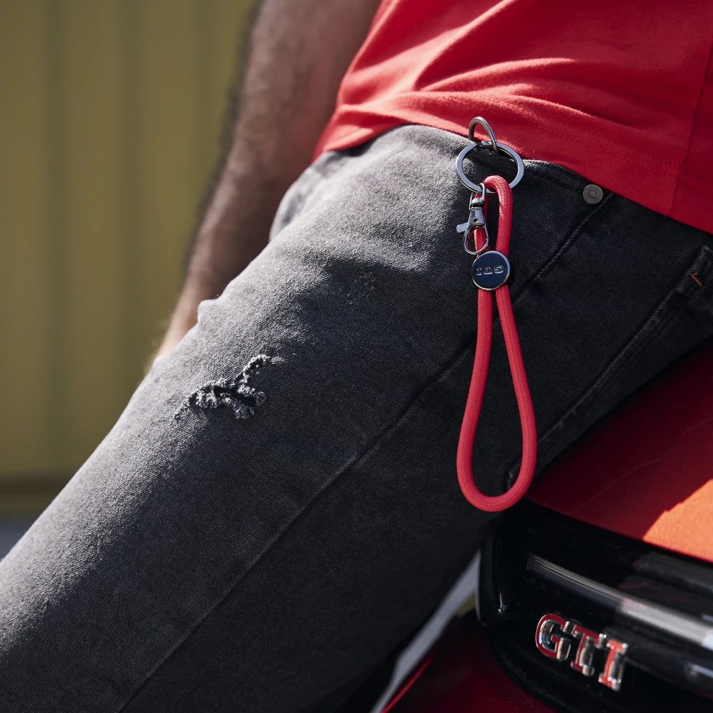 Volkswagen Schlüsselanhänger im GTI-Design, rot