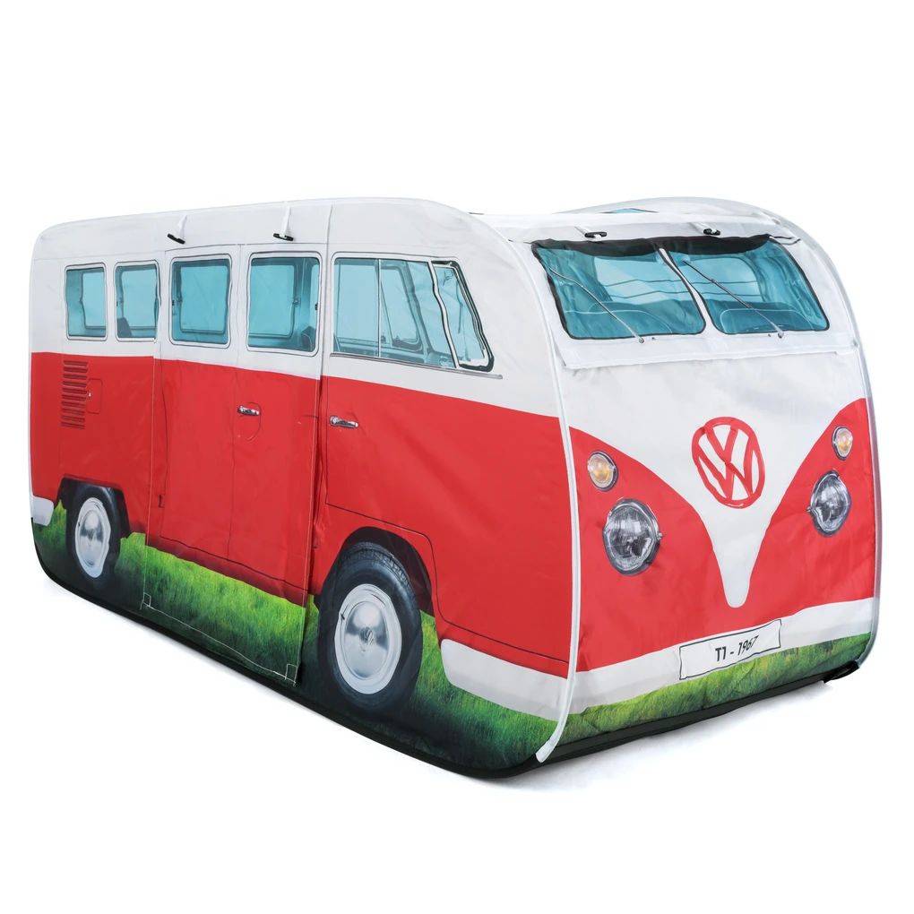 Volkswagen T1 Kinder Pop Up Spielzelt, rot