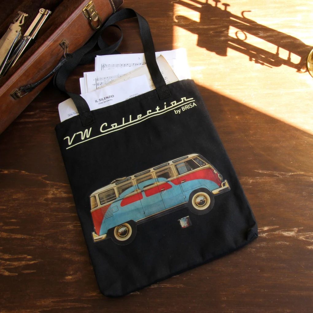 Volkswagen T1 Bus Werbetasche - Schwarz
