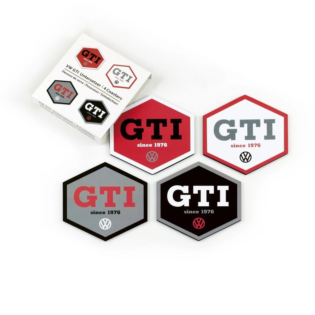 Volkswagen GTI Untersetzer 4er-Set, Sechseck/Farbig